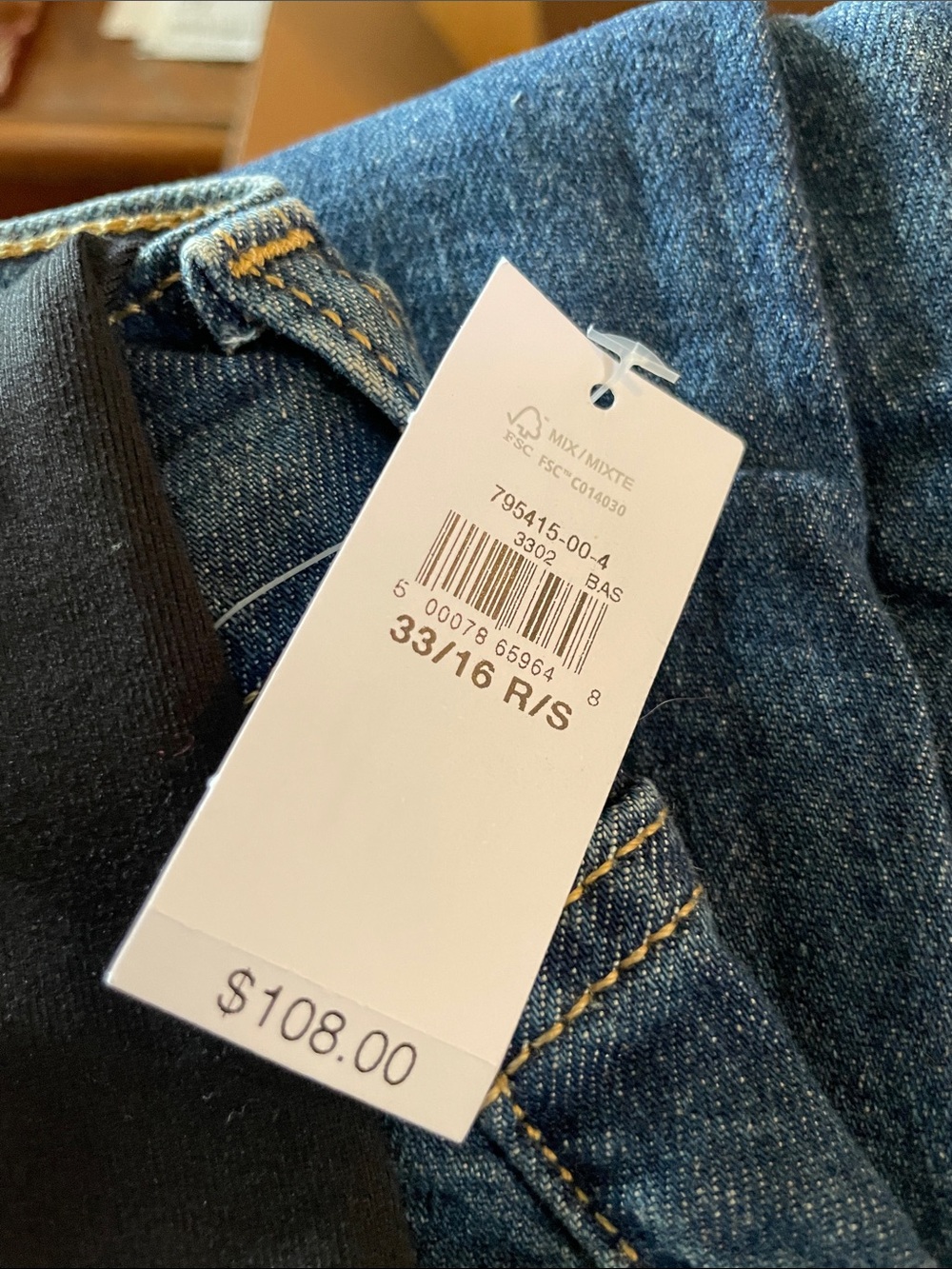 Classic Dark Blue Women's Maternity Jeans - 33/16 Rise